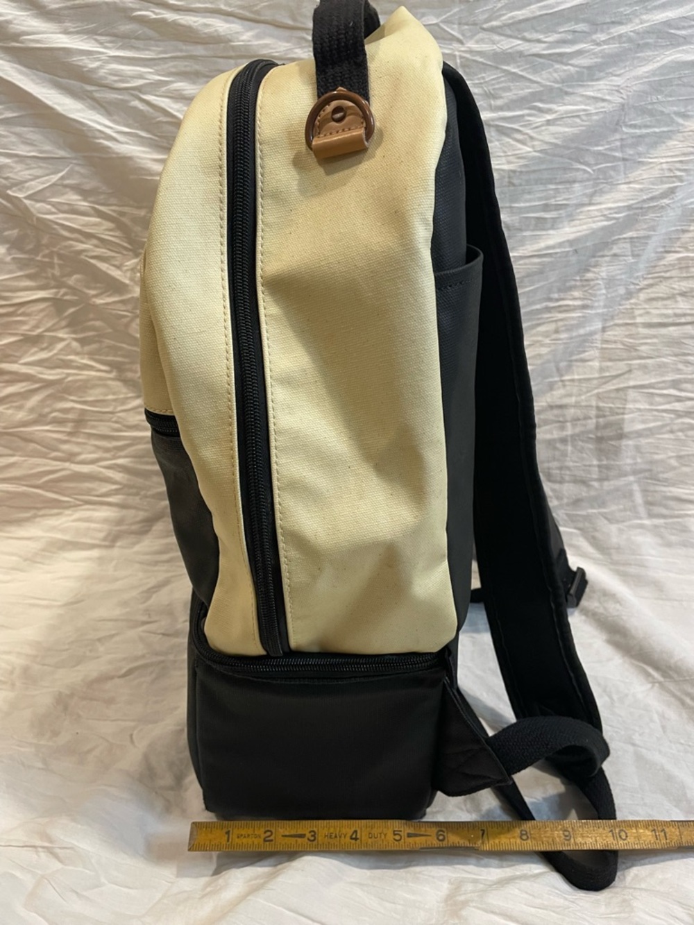 Petunia Pickle Bottom Axis Backpack, Black Cream Minimal Chic Baby Bag - Picture 4 of 16